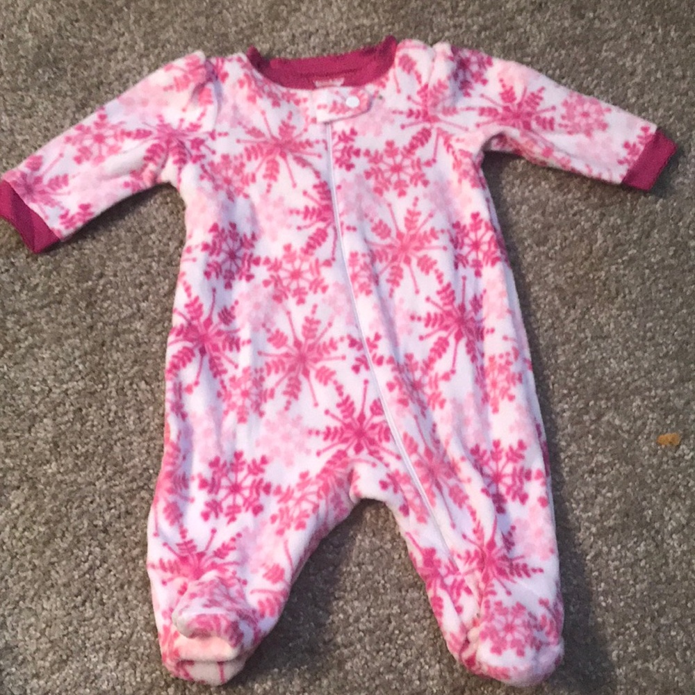 Baby girl fleece onesie